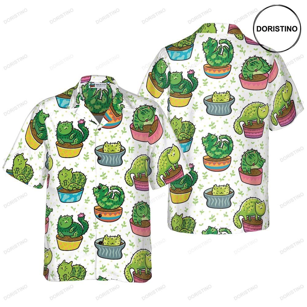 Cactus Cats Awesome Hawaiian Shirt