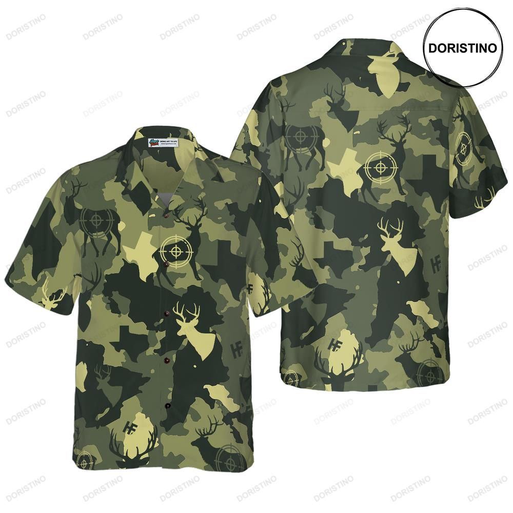 Camouflage Deer Texas Gun Hunting Short Sleeve Texas Camo Proud Texas For Limited Edition Hawaiian Shirt