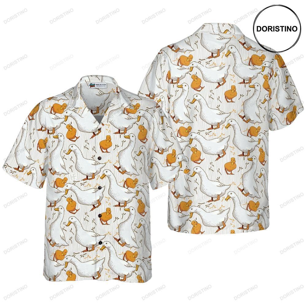 Cartoon Duck For Men Hawaiian Shirt