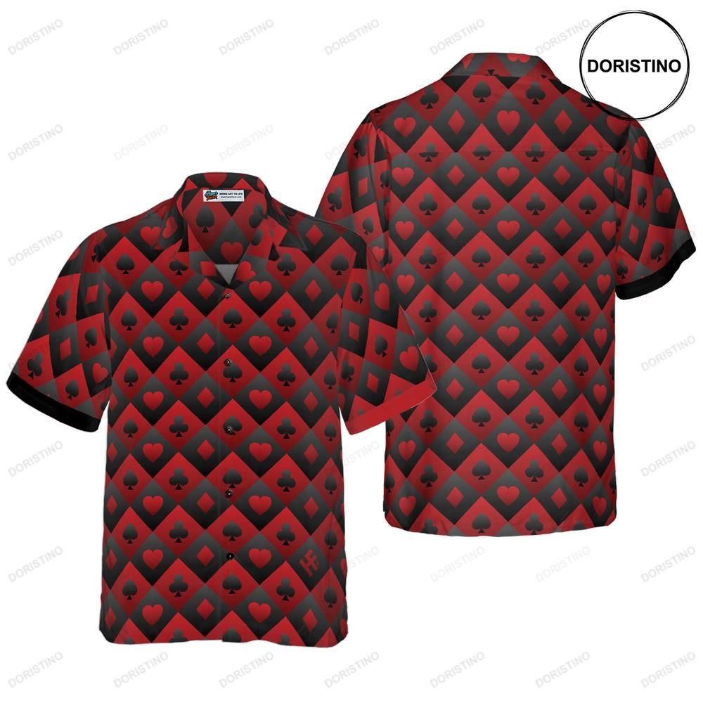 Casino Black And Red Pattern Awesome Hawaiian Shirt