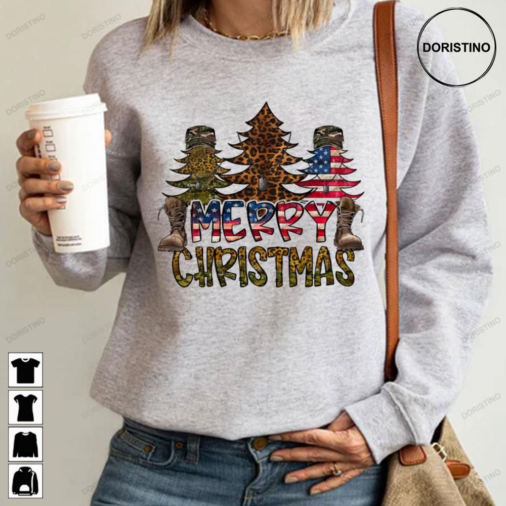 Army Christmas Trees Merry Christmas Awesome Shirts