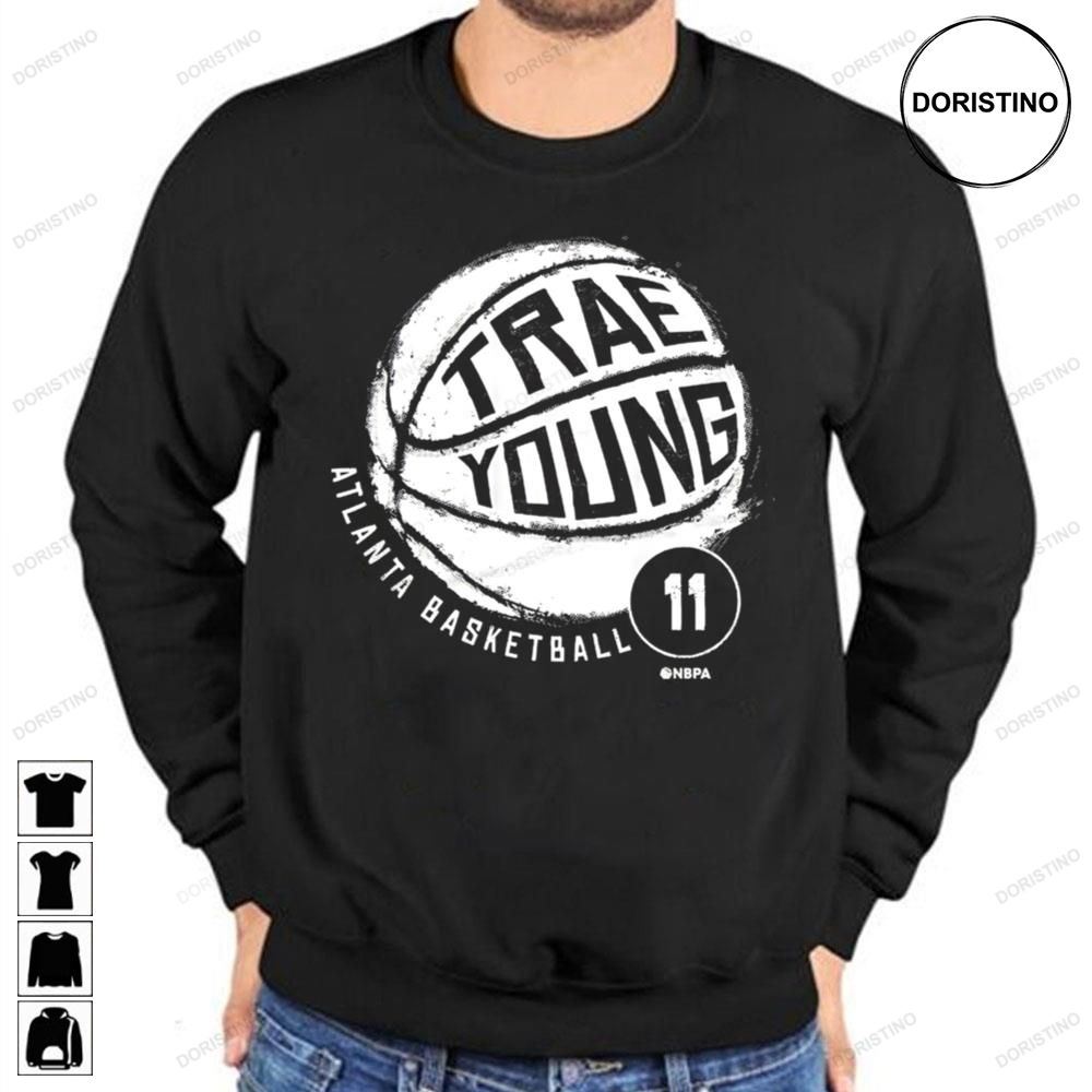 Ball Design Trae Young Vintage Retro Graphic Basketball Limited Edition T-shirts