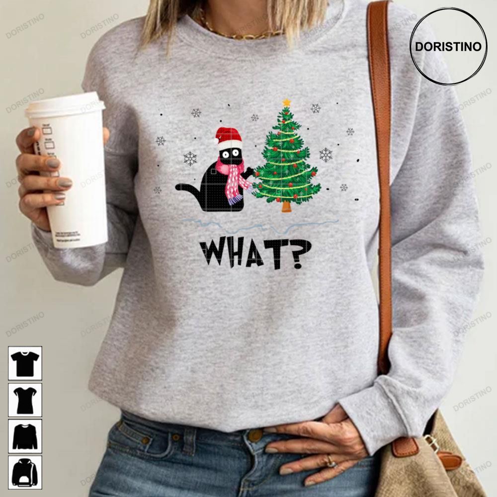 Cat What Christmas Tree Trending Style