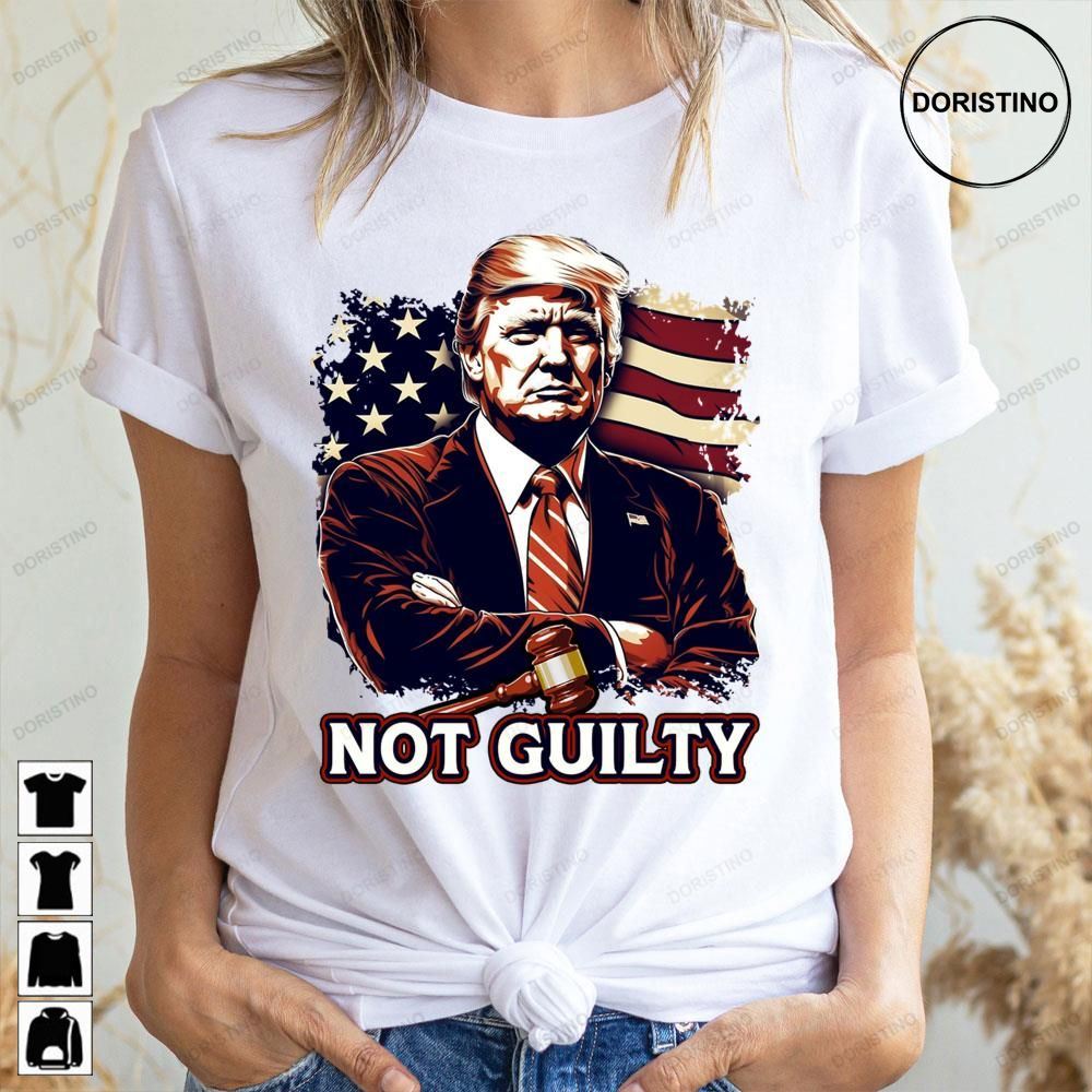Trump Not Guilty America Flag Background Doristino Trending Style