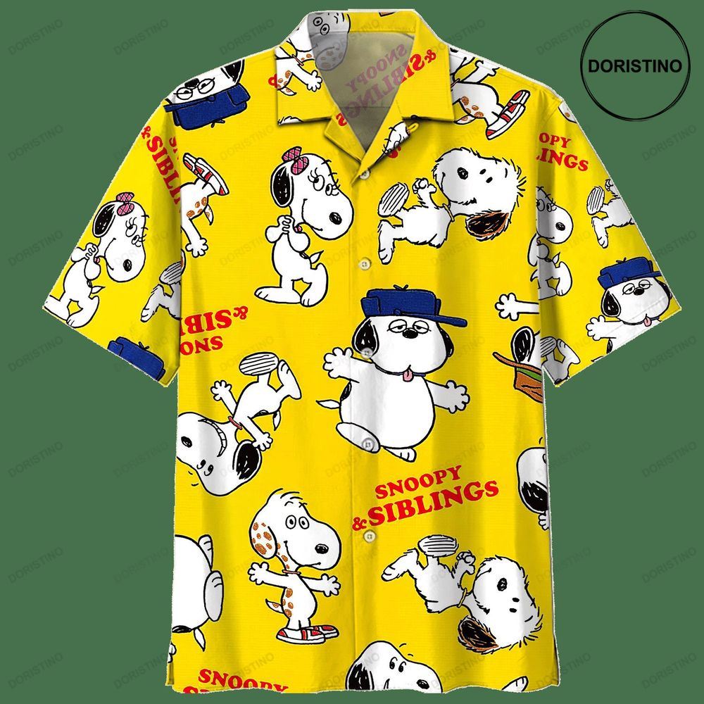 Snoopy Summer Time 020805 Beach Fashion Summer Fan Hot Design Figure Space Awesome Hawaiian Shirt