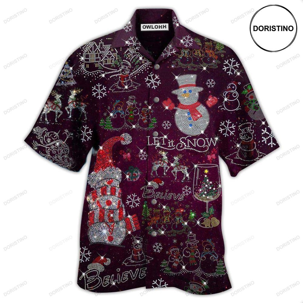 Snowman Flashy Bling Bling Limited Edition Hawaiian Shirt