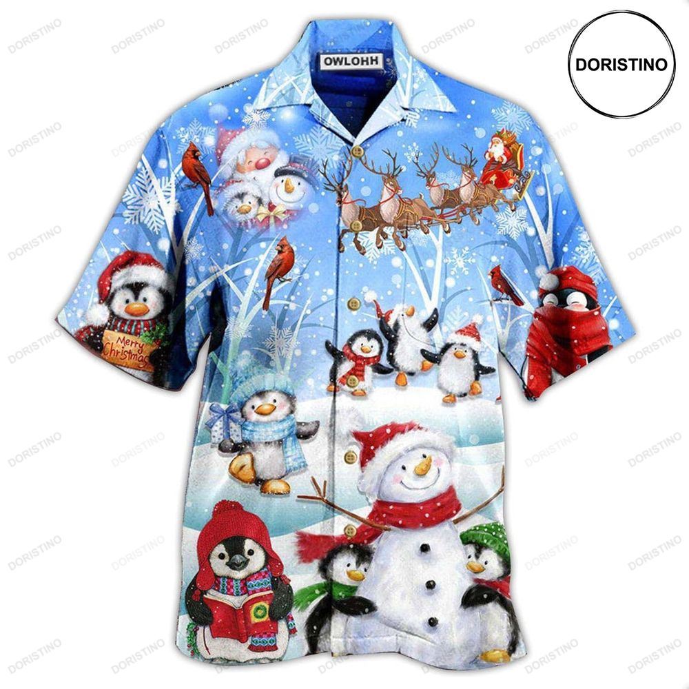 Snowman Wishing You A Little Cuteness Hawaiian Shirt