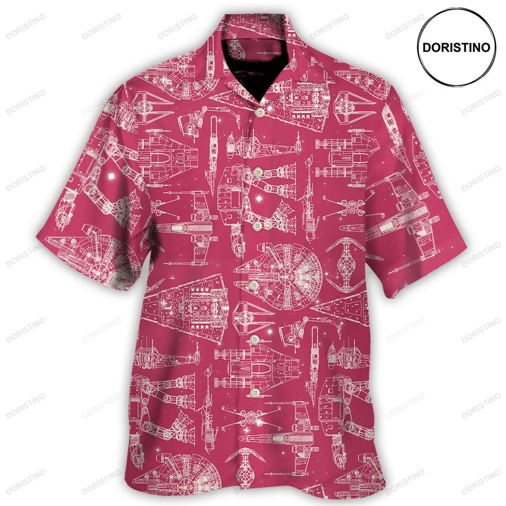 Space Ships Star Wars Pink For Men Women Awesome Hawaiian Shirt