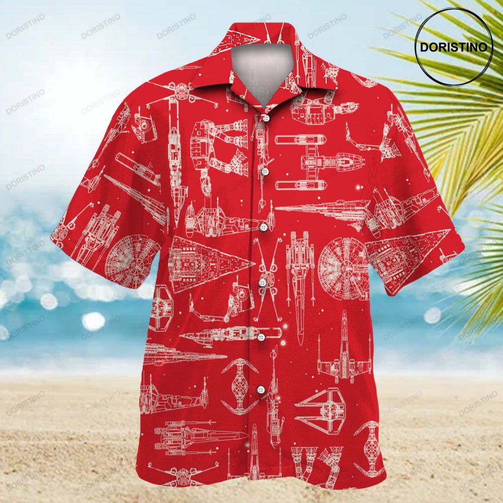 Space Ships Star Wars Red For Men Women Limited Edition Hawaiian Shirt