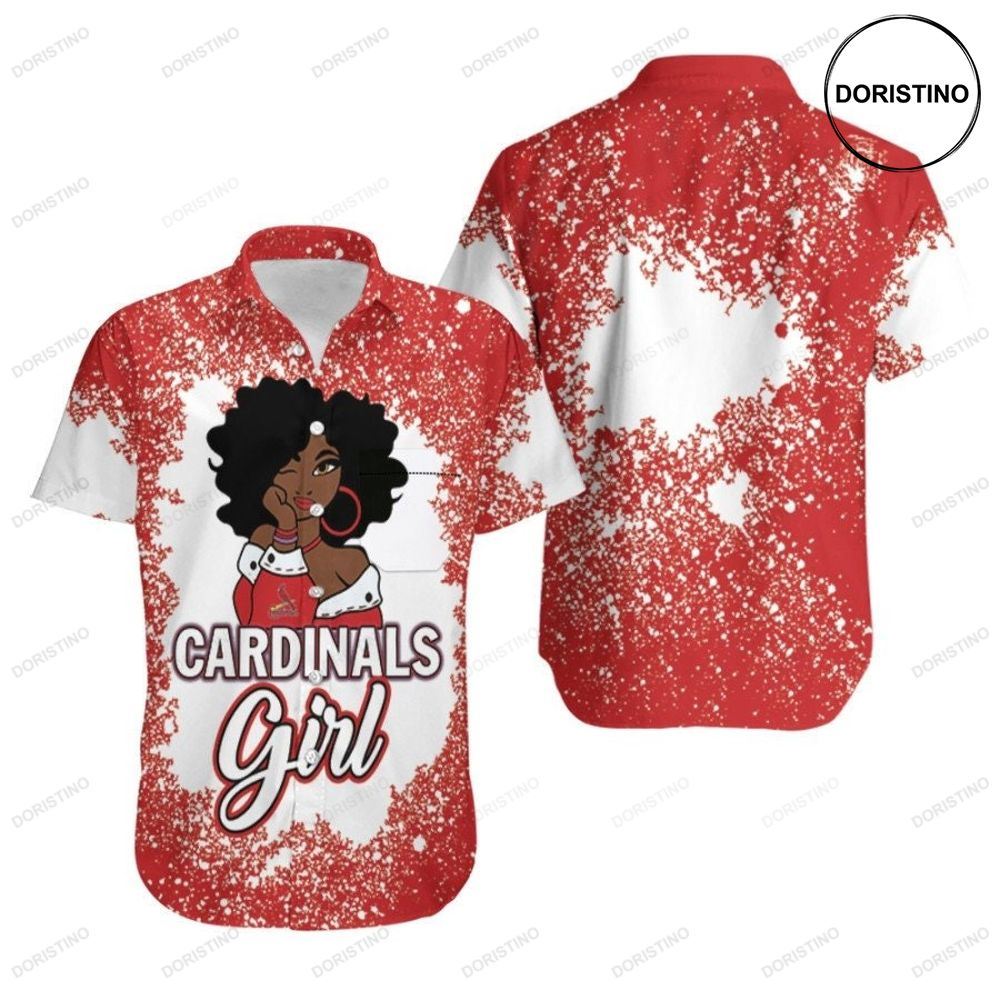 St Louis Cardinals Girl African Girl Mlb Team Allover Design Gift For St Louis Cardinals Fans Hawaiian Shirt