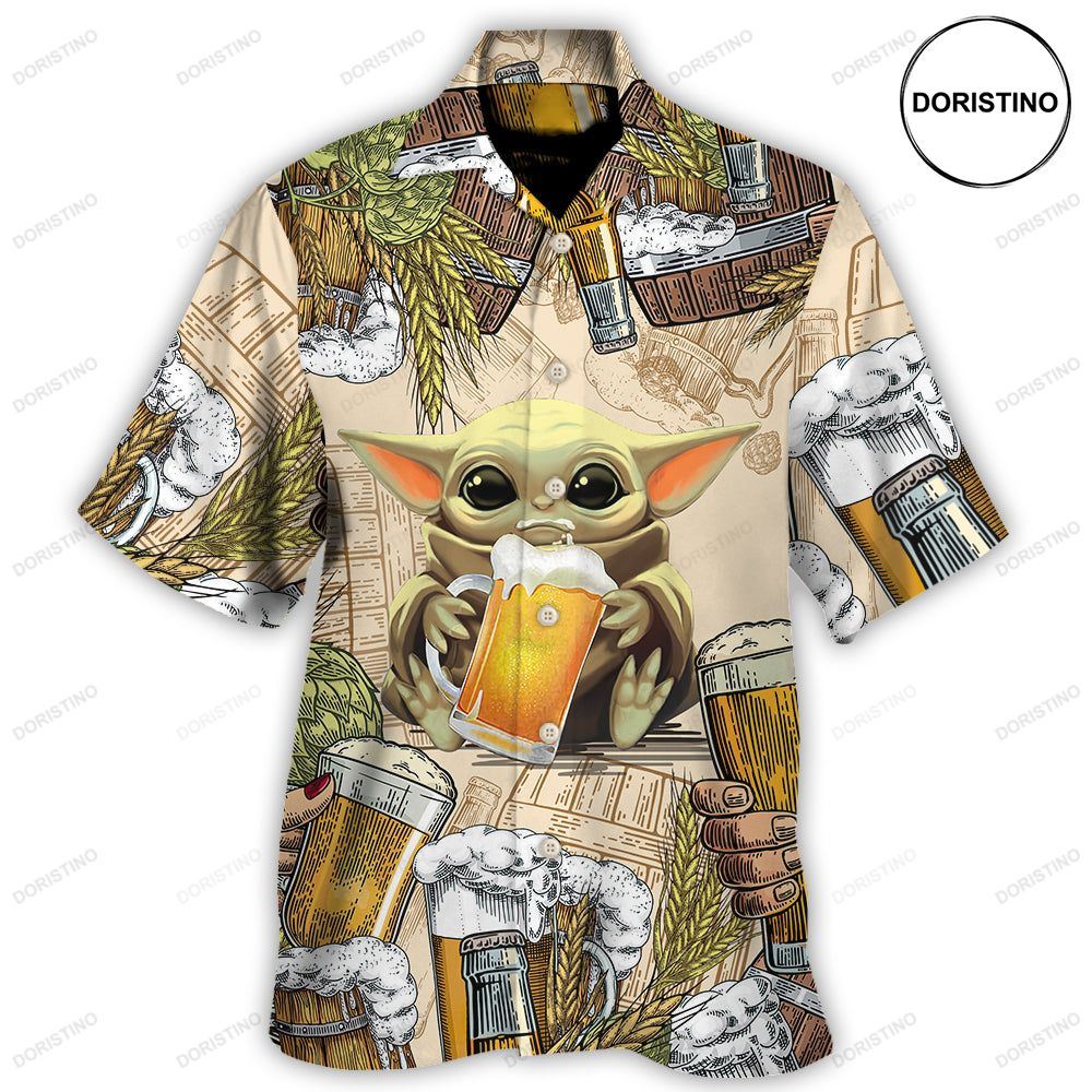 Star Wars Baby Yoda And Beer Wheat For Men Women Limited Edition Hawaiian Shirt