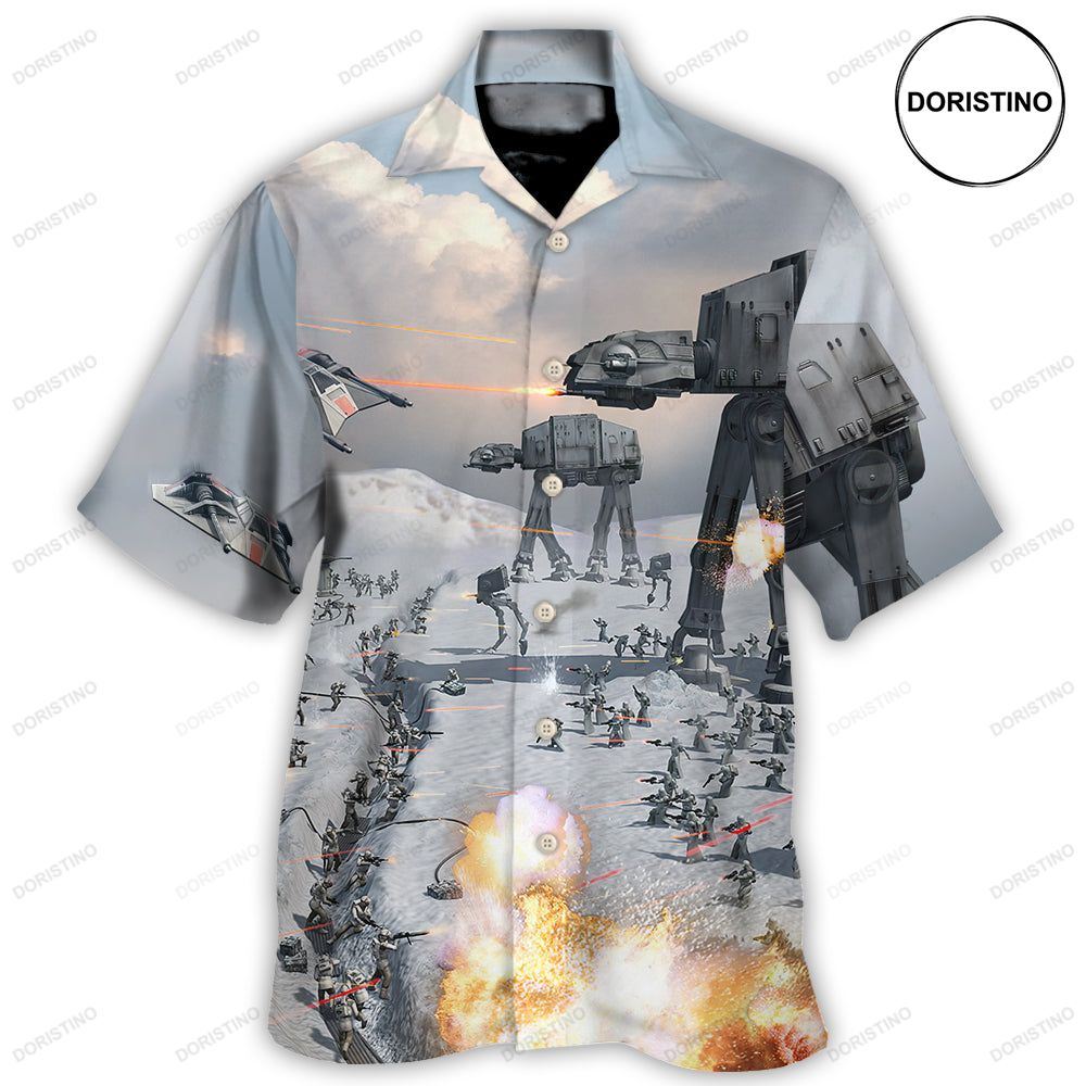 Star Wars Battle Of Hoth Atat Hawaiian Shirt