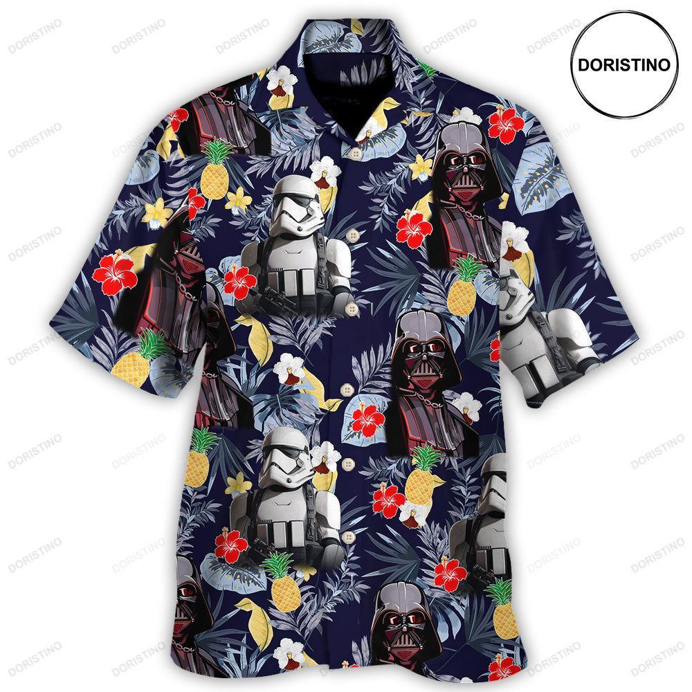 Star Wars Darth Vader Storm Trooper Flower For Men Women Hawaiian Shirt