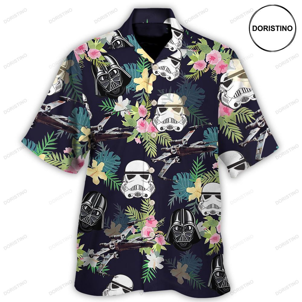Star Wars Darth Vader Stormtrooper Helmet Tropical Pattern For Men Women Owl Awesome Hawaiian Shirt