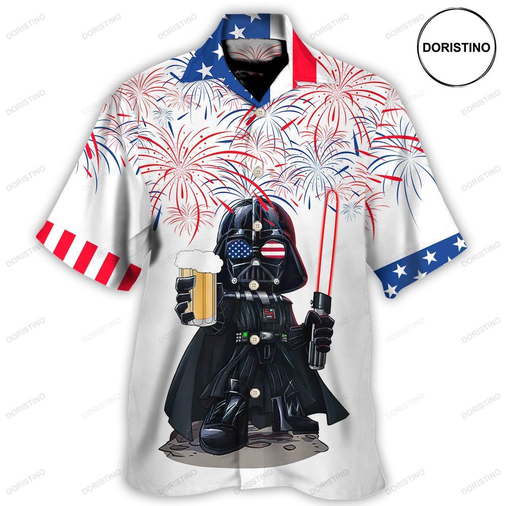 Star Wars Independence Day Darth Vader With Beer For Men Women Awesome Hawaiian Shirt