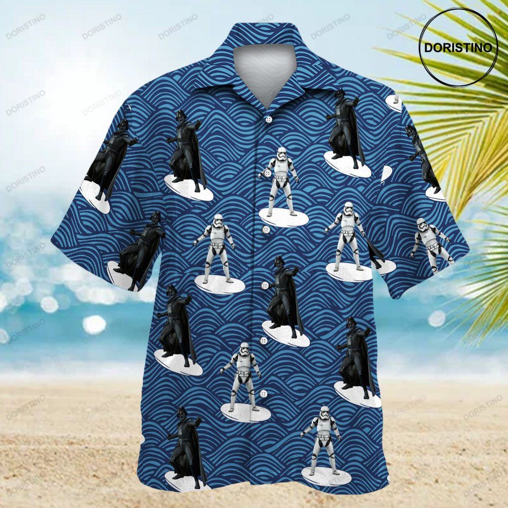 Star Wars Storm Trooper Darth Vader Surfing For Men Women Hawaiian Shirt