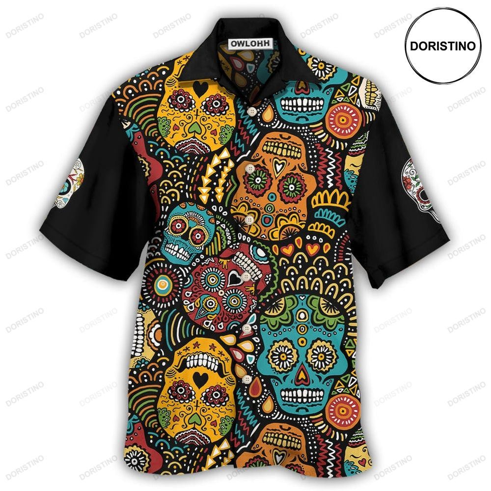 Sugar Skull Amazing Black Hawaiian Shirt