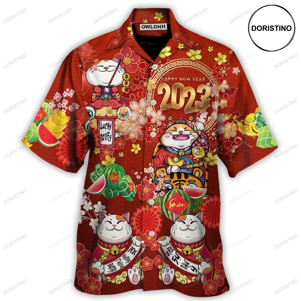 Tet Holiday Cat Happy New Year 2023 Hawaiian Shirt