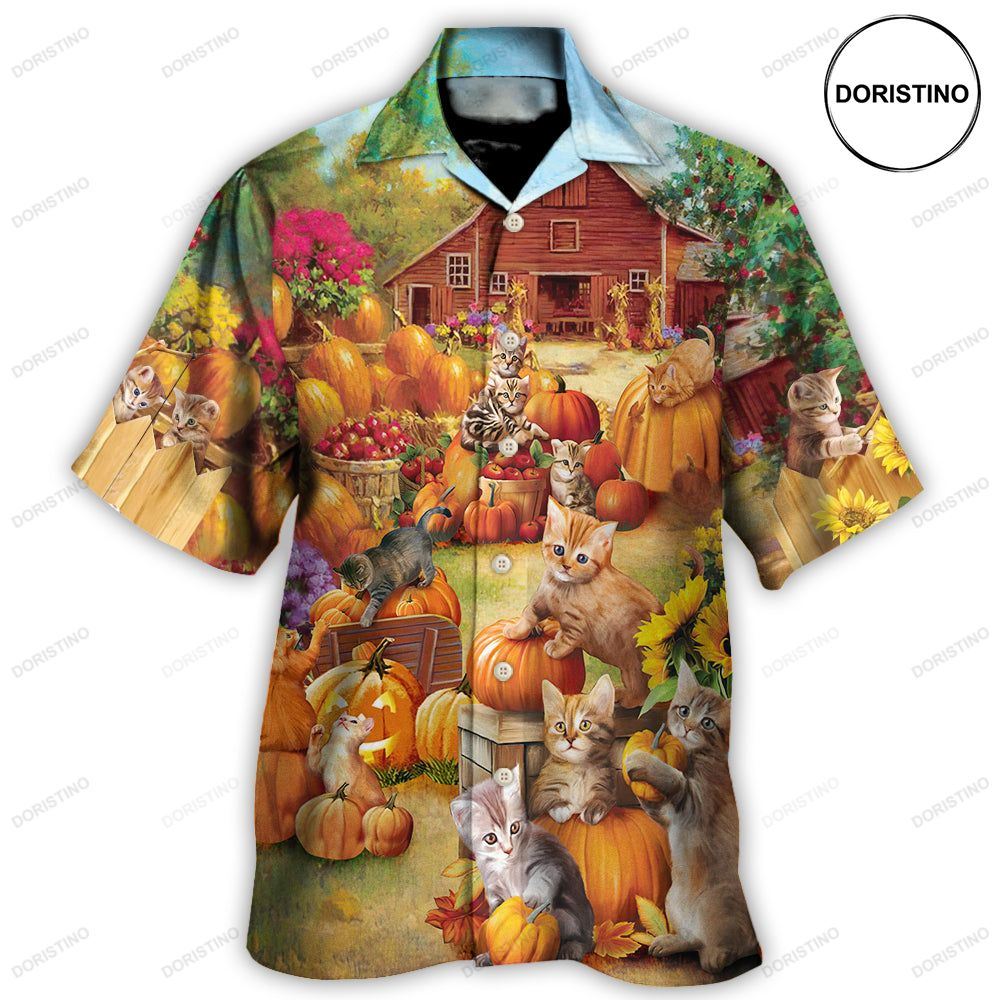 Thanksgiving Cat Wish You Happy Thanksgiving Hawaiian Shirt