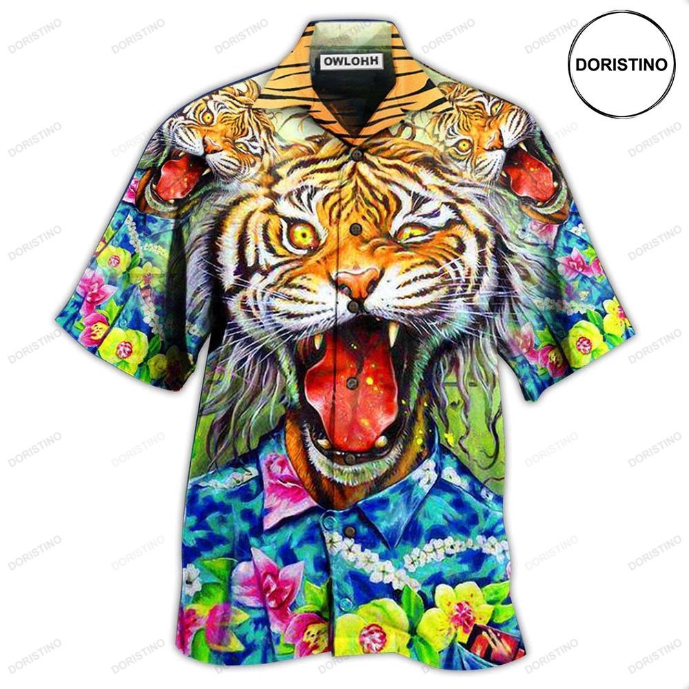 Tiger With Floral Limited Edition Hawaiian Shirt