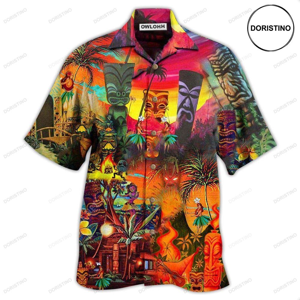 Tiki Hawaii Always Keeps Your Heart Hawaiian Shirt