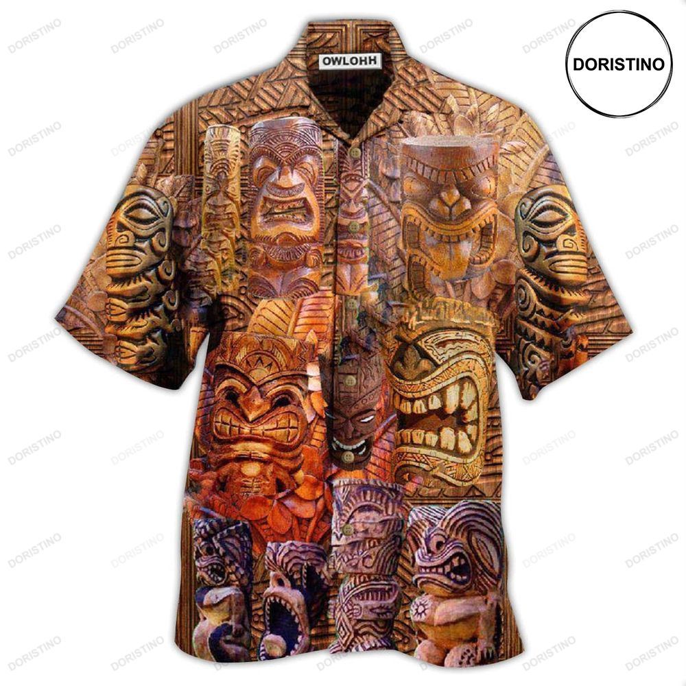 Tiki If Found Return To Hawaii Tiki Sculpture Awesome Hawaiian Shirt