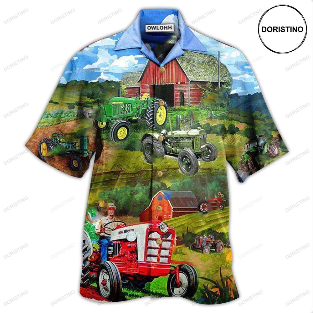 Tractor Keep Calm And Drive A Tractor Hawaiian Shirt