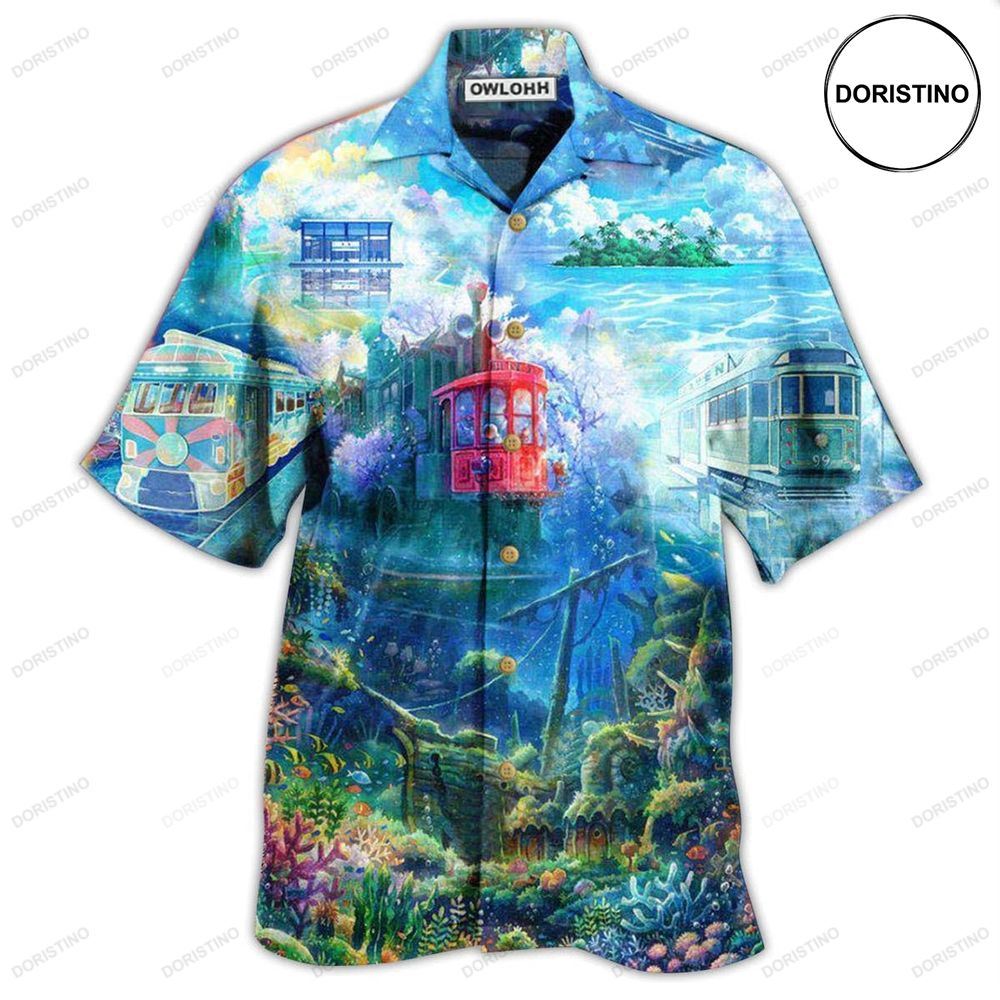 Tram Fantasy On The Ocean Awesome Hawaiian Shirt