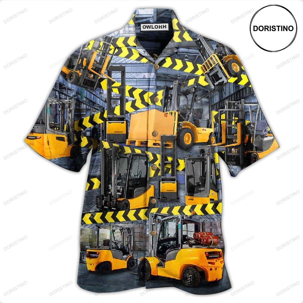 Truck Be Careful For Yellow Klift Trucks Are Coming Here Awesome Hawaiian Shirt