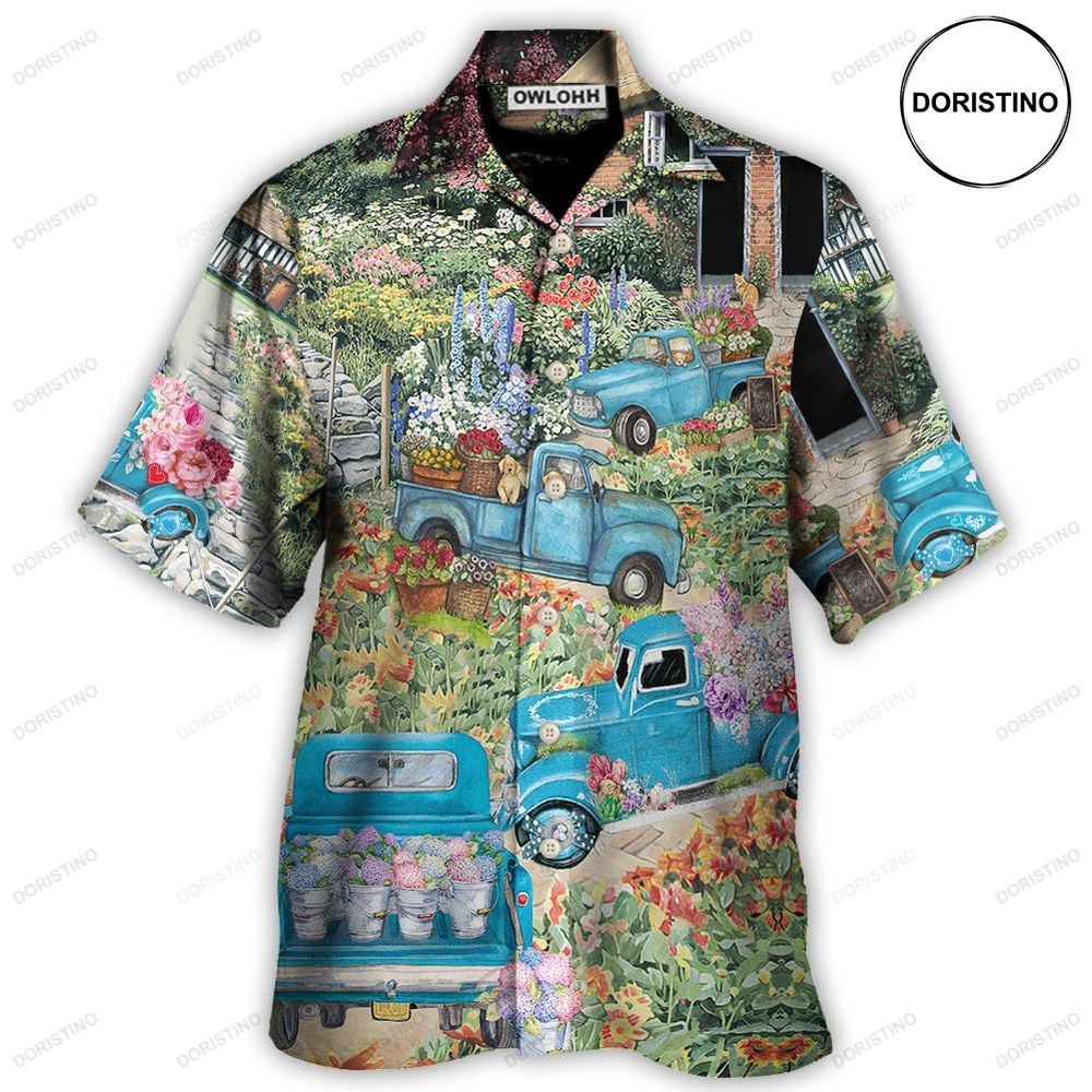 Truck Delivery Happiness Flower Around Town Limited Edition Hawaiian Shirt