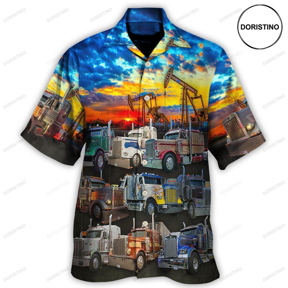 Truck Monster Beautiful Sunset Hawaiian Shirt