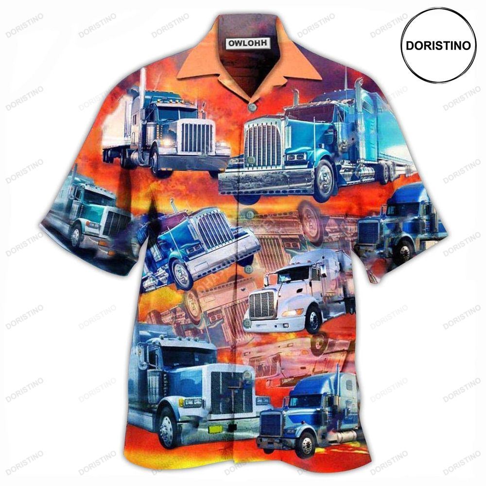 Truck Real Men Drive Big Trucks In The Sunset Limited Edition Hawaiian Shirt
