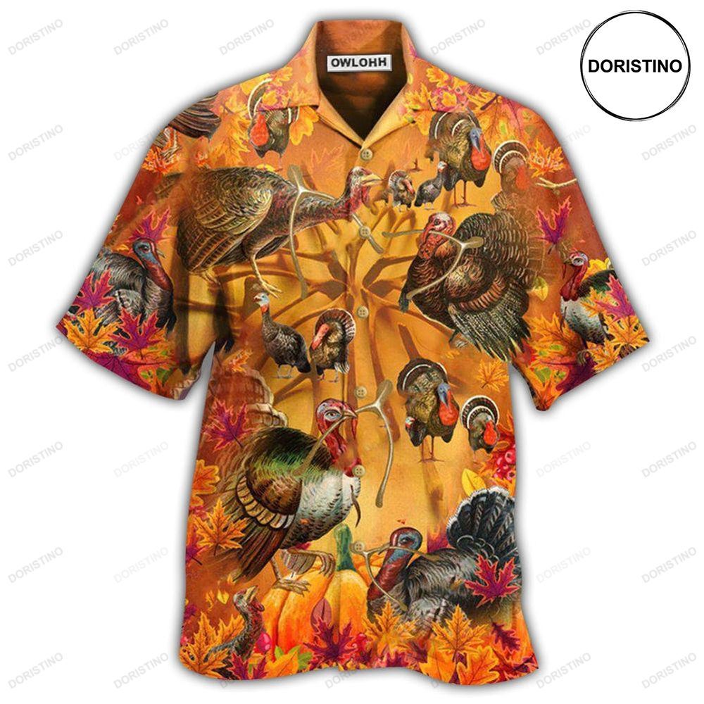 Turkey Happy Wishbone Thanksgiving Awesome Hawaiian Shirt