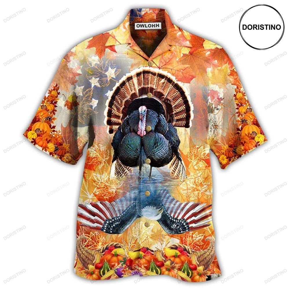 Turkey Love Autumn Love America Hawaiian Shirt
