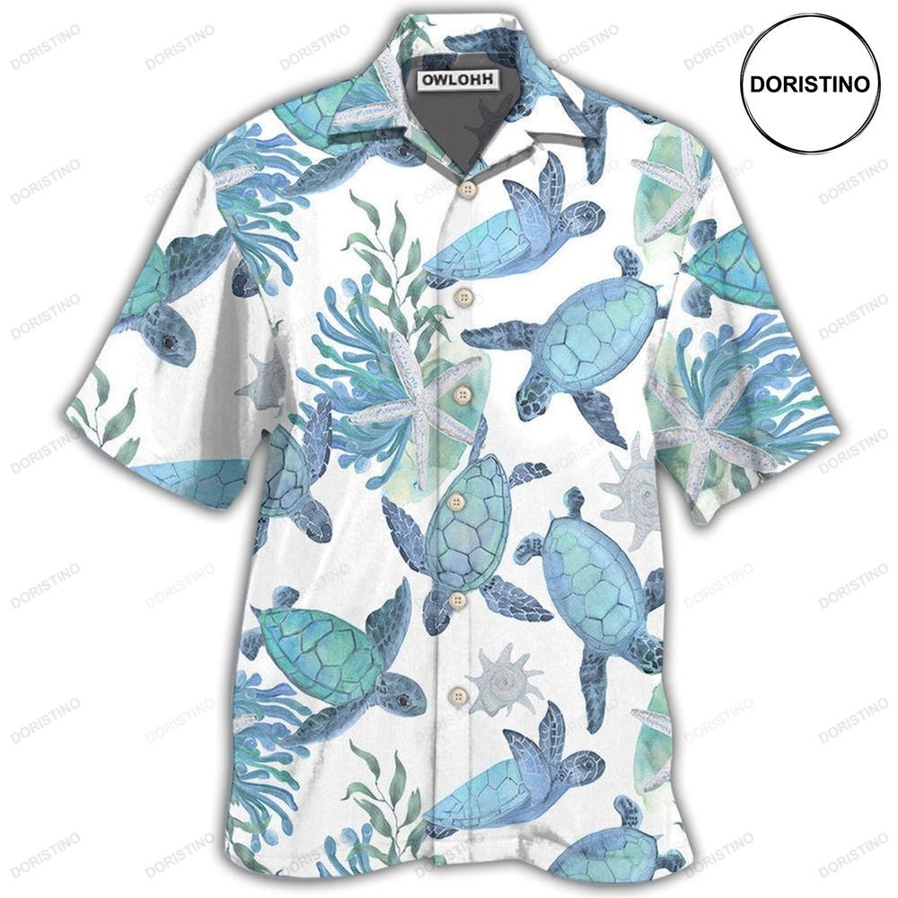 Turtle Blue Turtle Basic Awesome Hawaiian Shirt