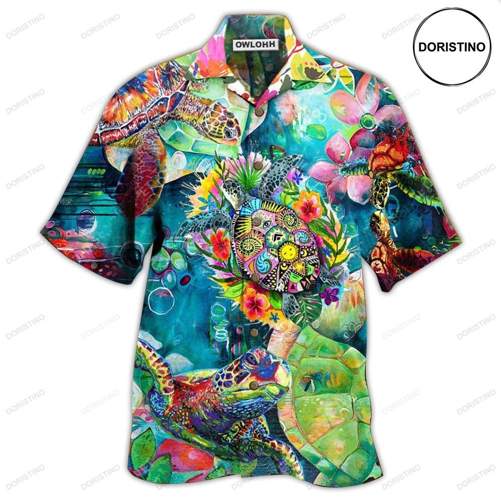 Turtle Colorful Love Sea Limited Edition Hawaiian Shirt