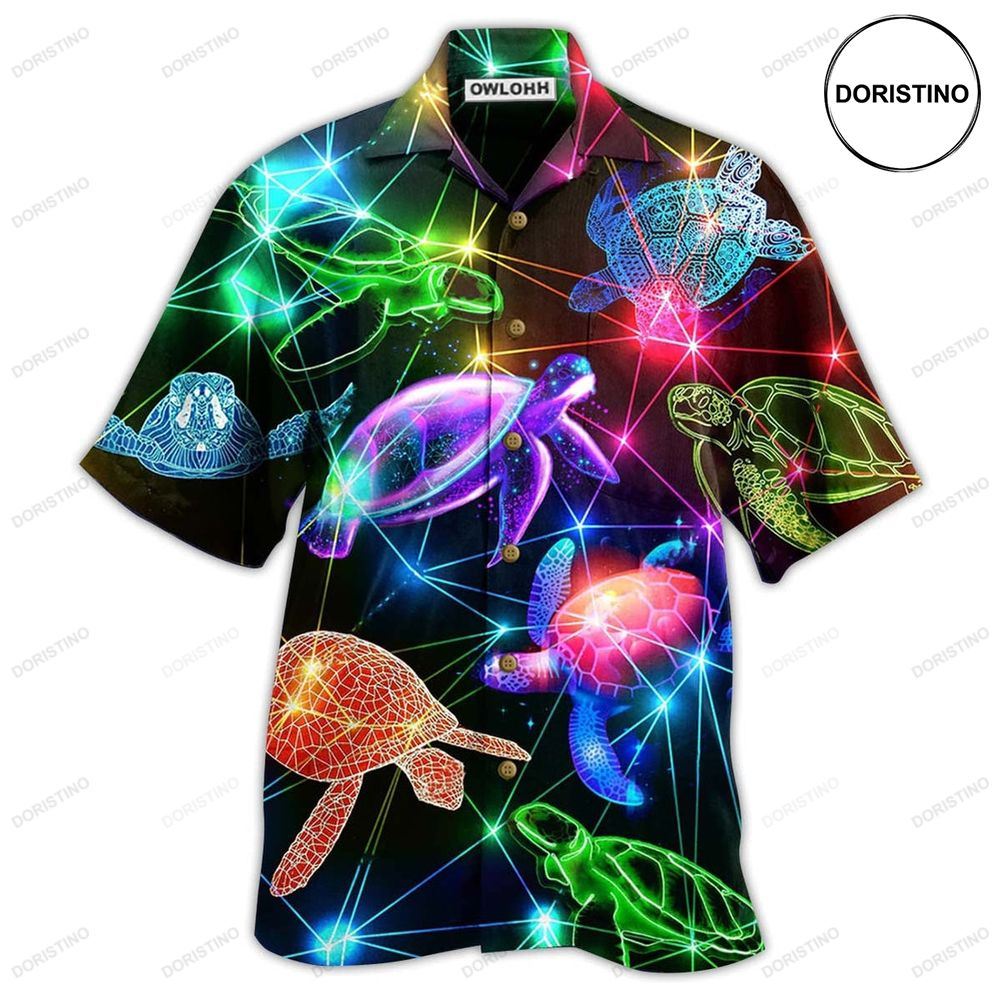 Turtle Fullcolor Neon Loves Ocean Limited Edition Hawaiian Shirt