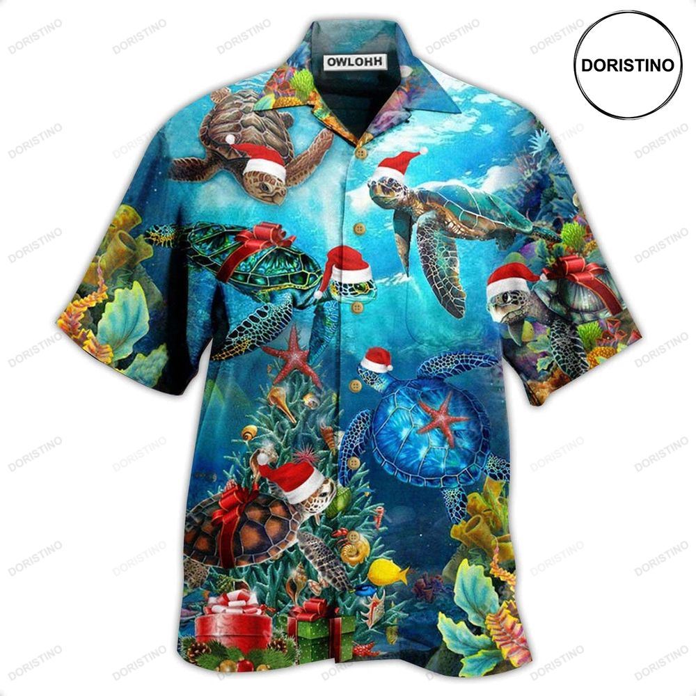 Turtle Love Christmas And Ocean Limited Edition Hawaiian Shirt