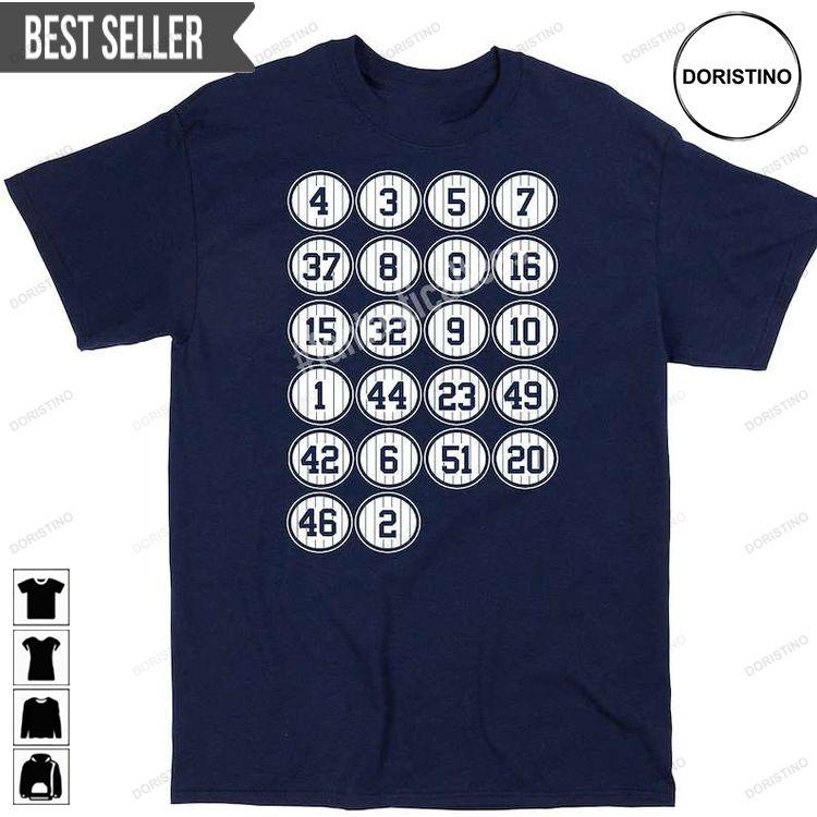 Bronx Baseball Retired Numbers Doristino Limited Edition T-shirts