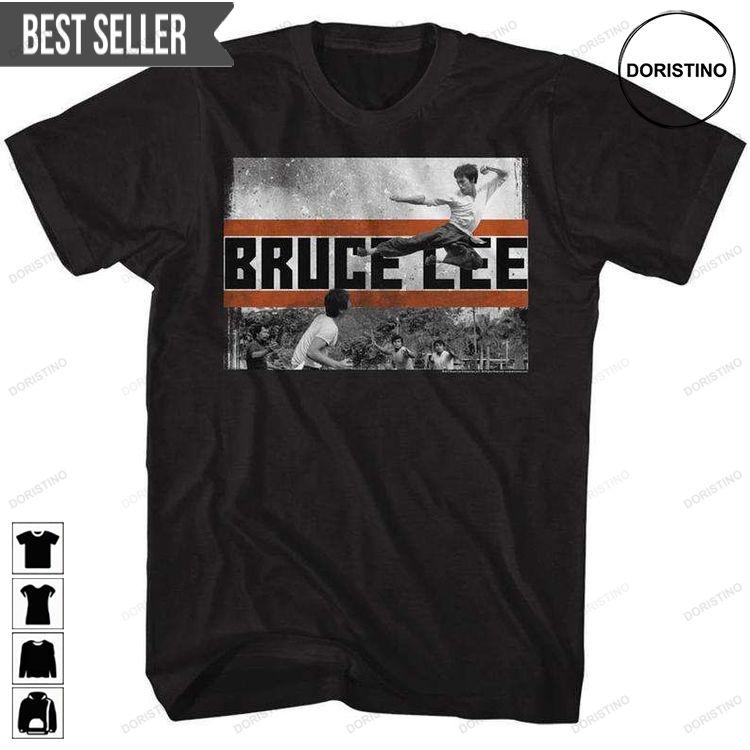 Bruce Lee Fly Kick Doristino Awesome Shirts