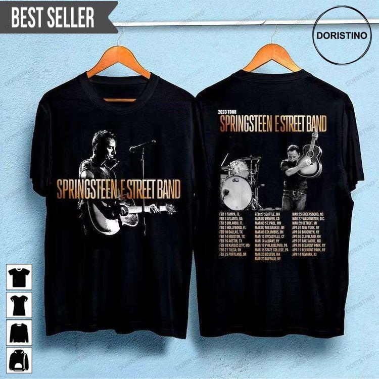 Bruce Springsteen E Street Band First 2023 Tour Short-sleeve Doristino Limited Edition T-shirts