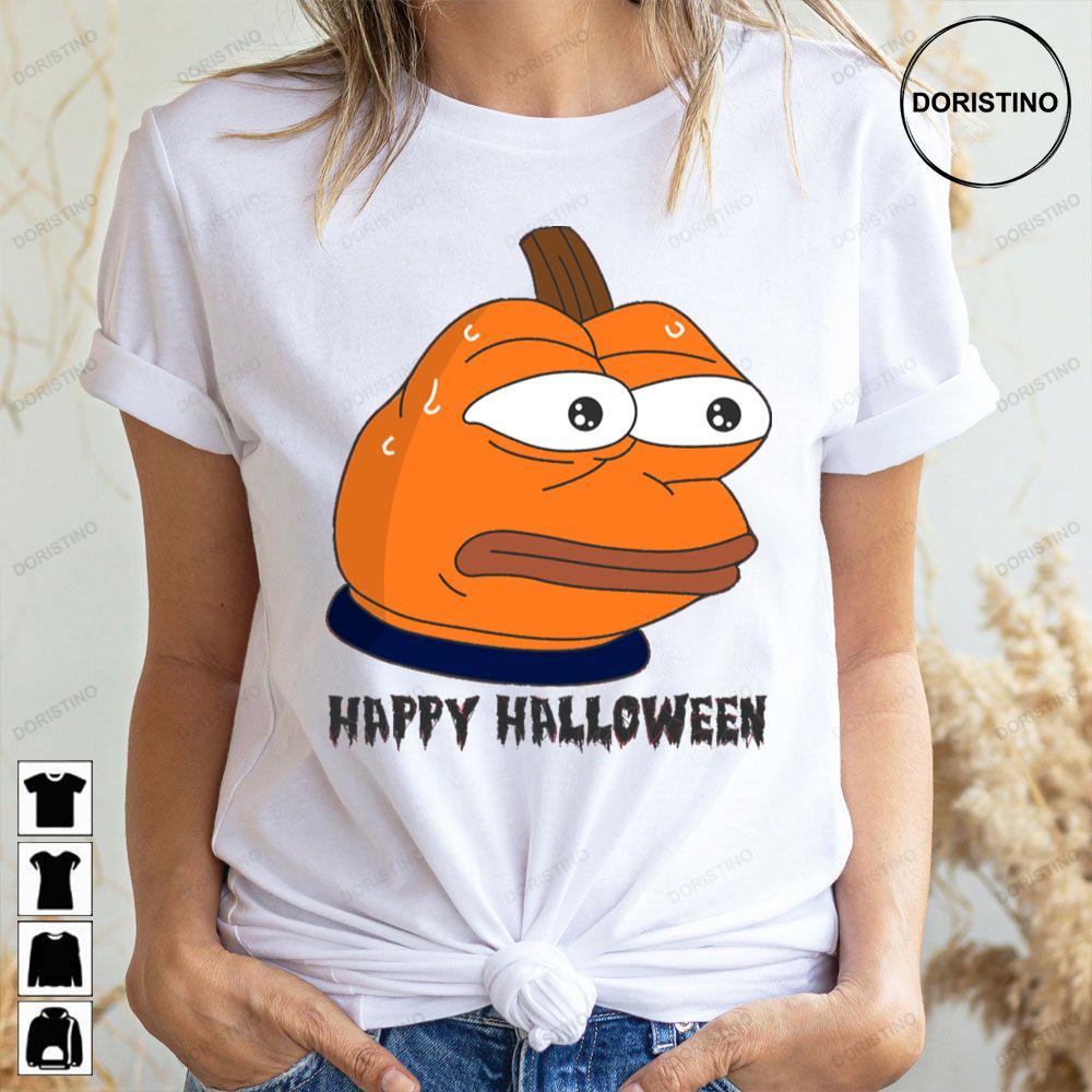 Pepe Pumpkin Face 2 Doristino Hoodie Tshirt Sweatshirt