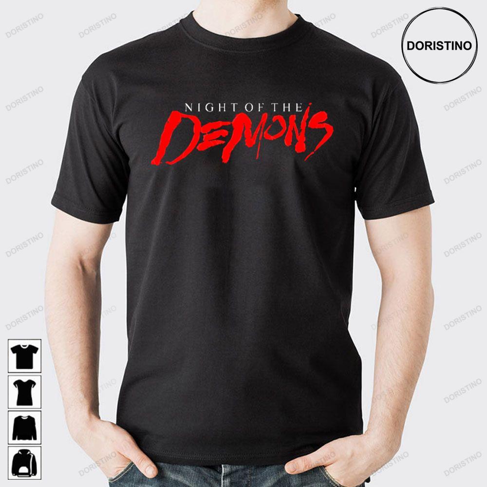 Red Logo Night Of The Demon 2 Doristino Sweatshirt Long Sleeve Hoodie
