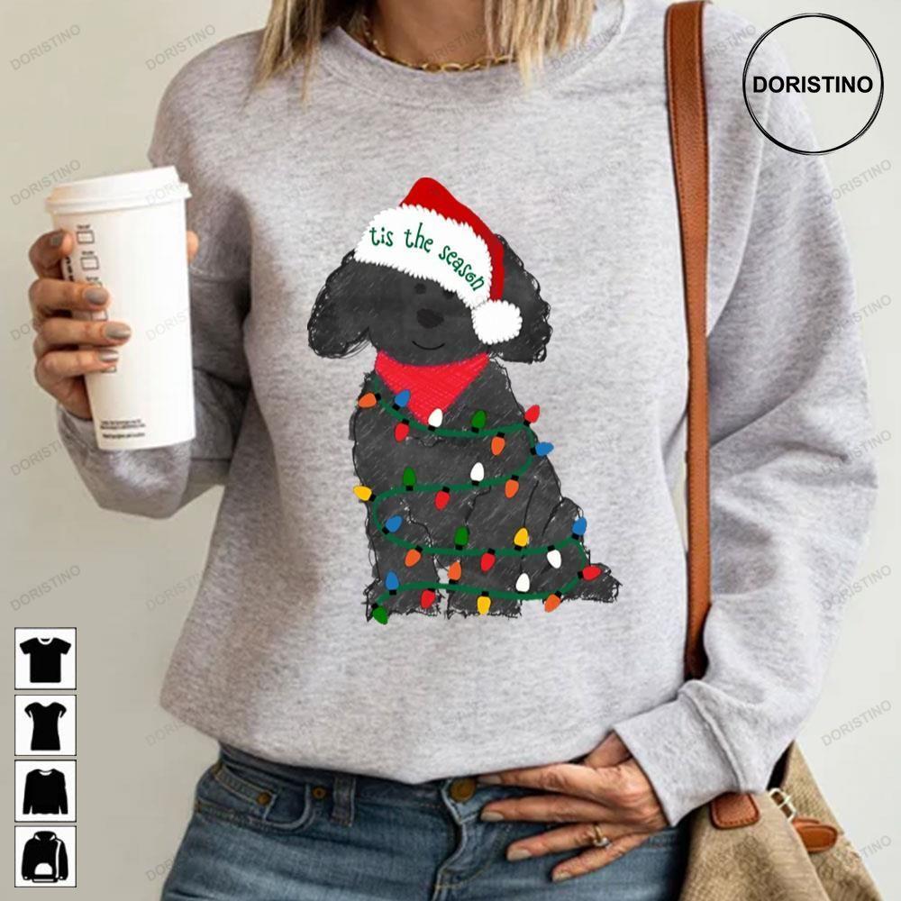 Labradoodle Decorated With Christmas Lights 2 Doristino Sweatshirt Long Sleeve Hoodie