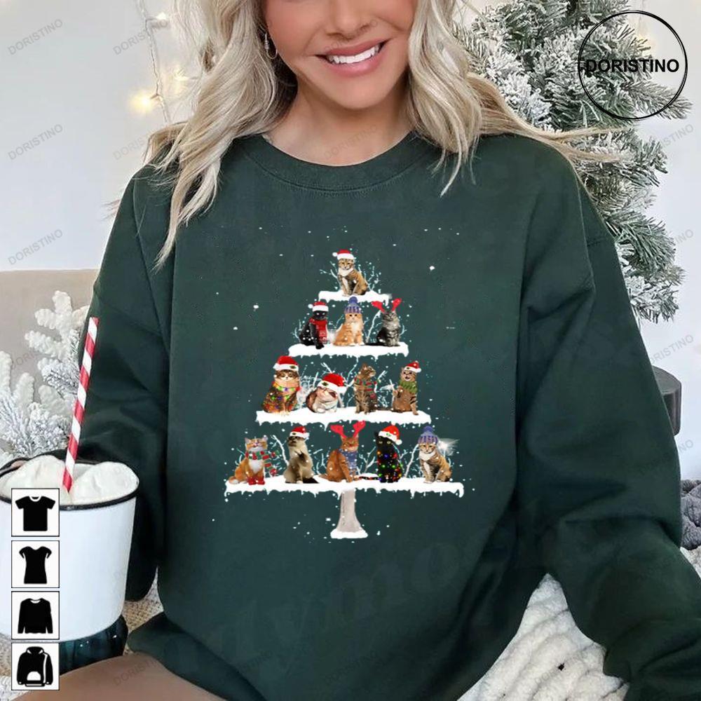 Lovely Cats Christmas Tree 2 Doristino Tshirt Sweatshirt Hoodie