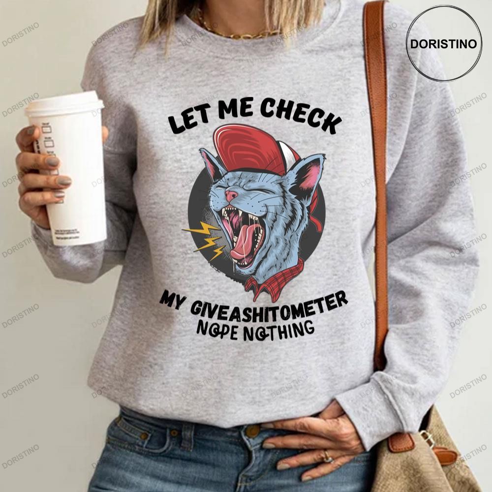 Let Me Check My Giveashitometer Nope Nothing Funny Cat Limited Edition T-shirt