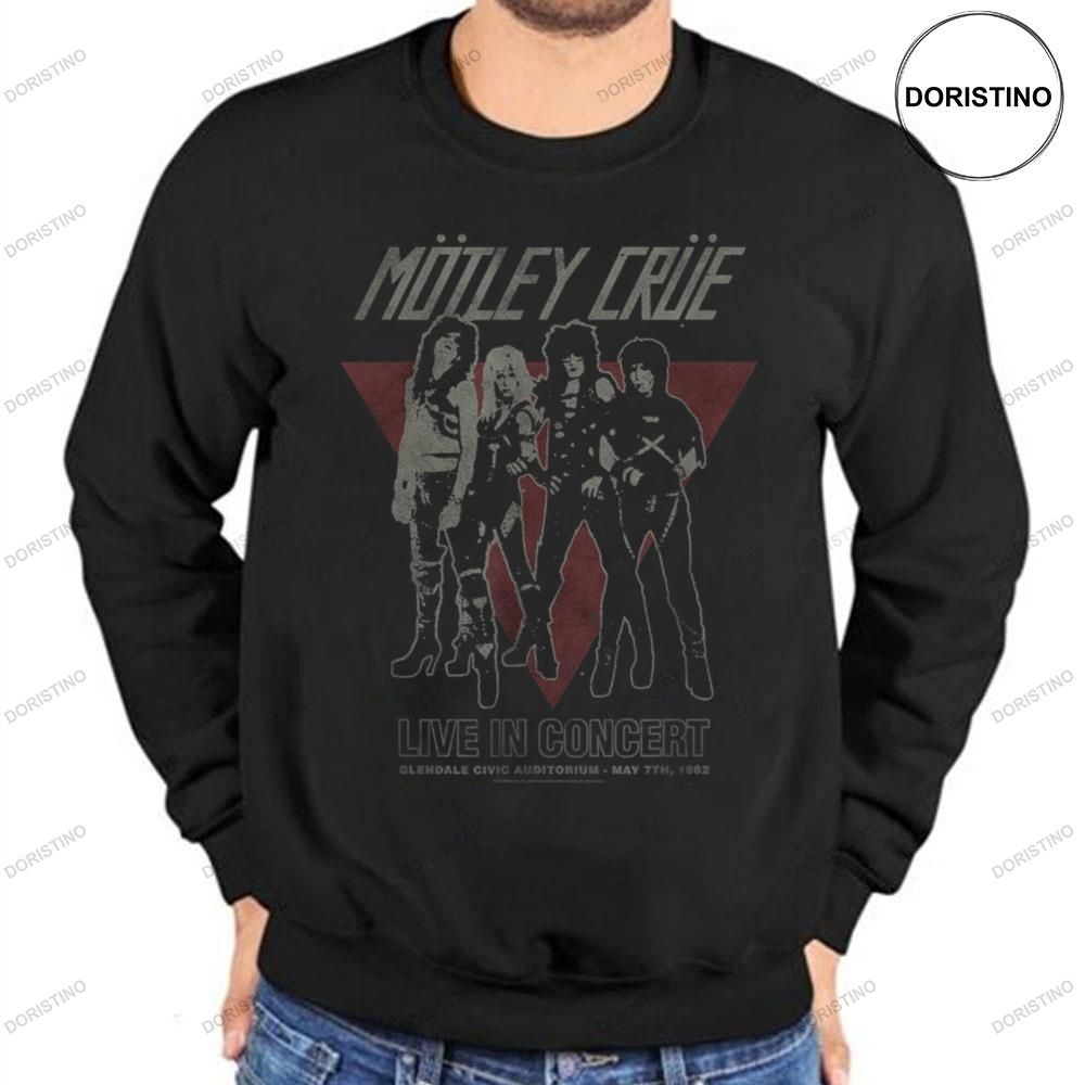 Live In Concert 1982 Motley Crue Heavy Metal Band Limited Edition T-shirt