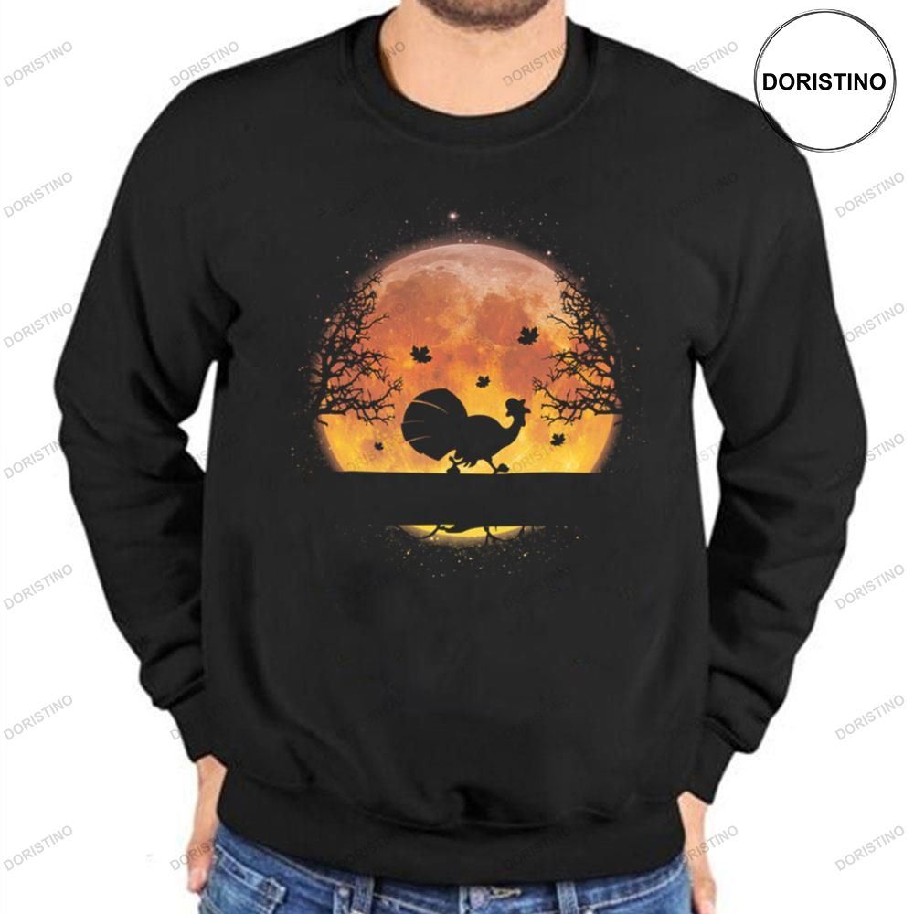 Midnight Turkey Red Moon Happy Day Thanksgiving Limited Edition T-shirt