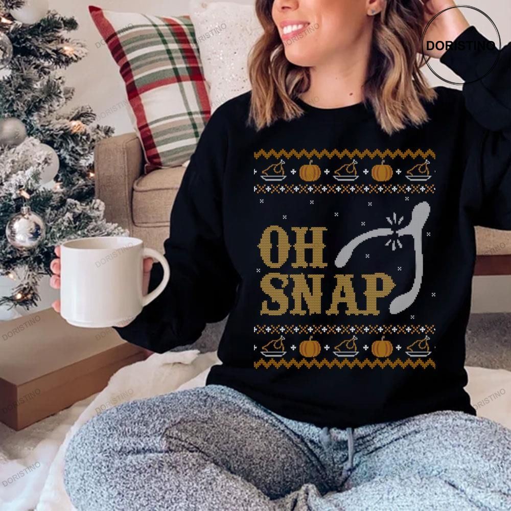 Oh Snap Thanksgiving Knit Pattern Limited Edition T-shirt