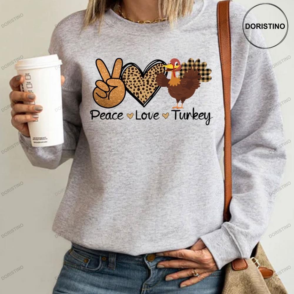 Peace Love Turkey Thanksgiving Day 2022 Awesome Shirt